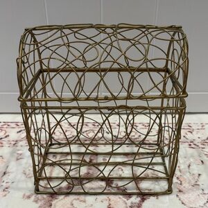 Gold Wire Decorative Basket